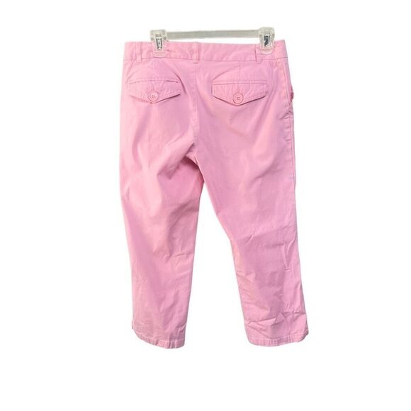 Izod classic fit pink cropped  99% cotton 1% spandex pants size 10 - Picture 3 of 14